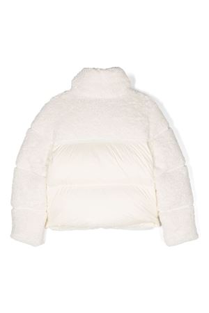 Cream white feather down jacket MONCLER KIDS | 1A0011054AM6034